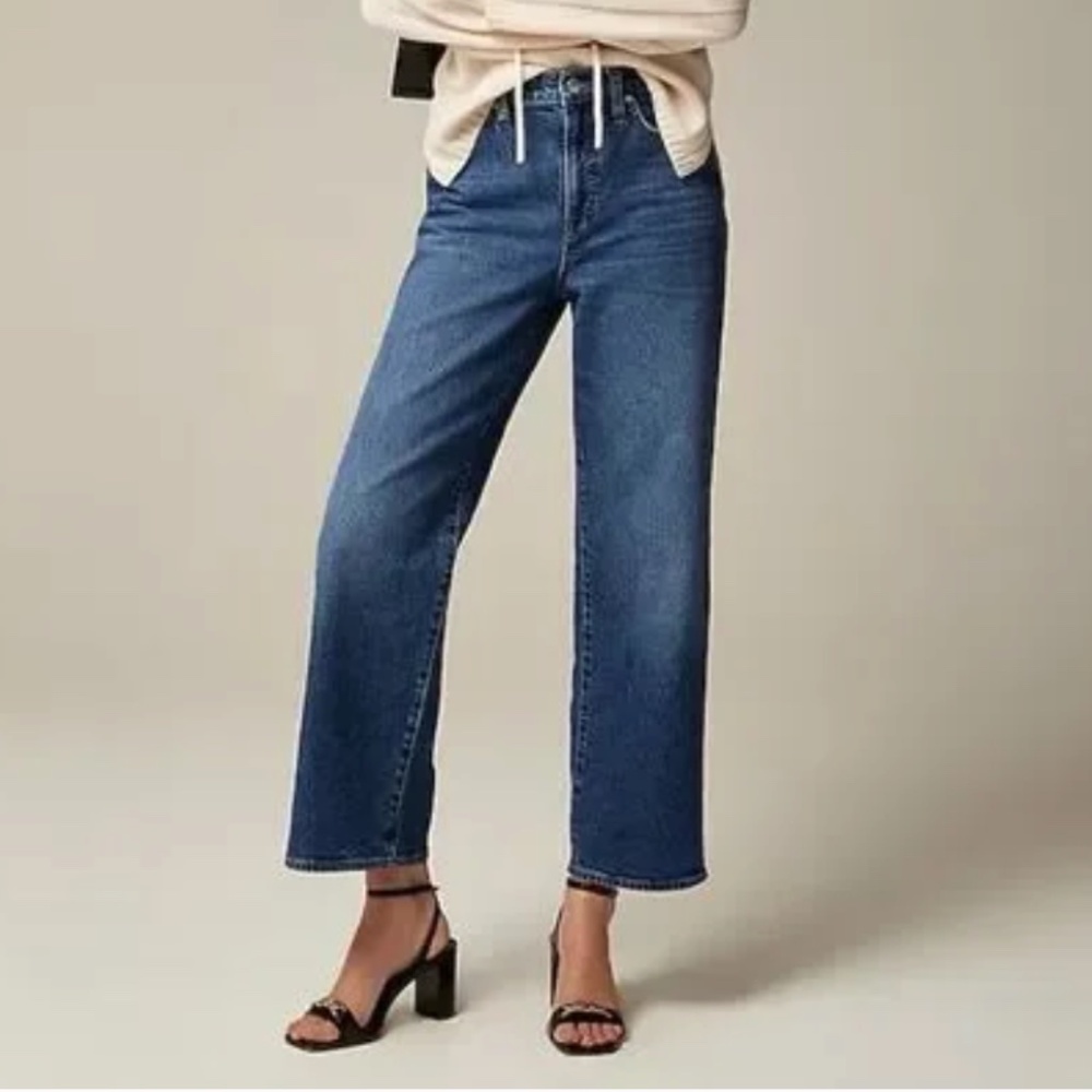 J. Crew High-Rise Slim Wide Jean in 1996 Semi-Stretch Size 28 - Picture 1 of 15